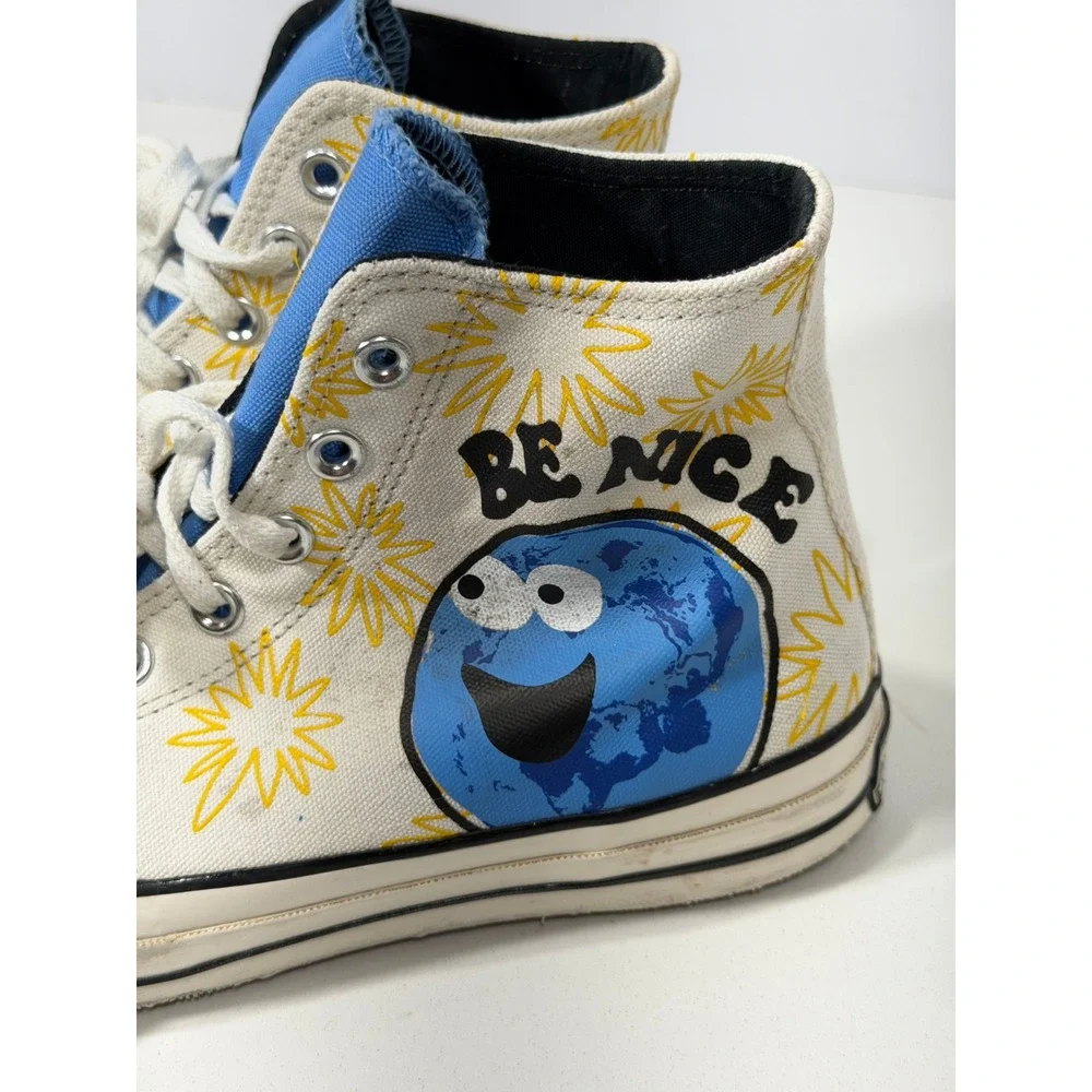 Converse Chuck 70 High Top Be Nice Earth Sunburst White Blue 172863C Mens 8.5‎